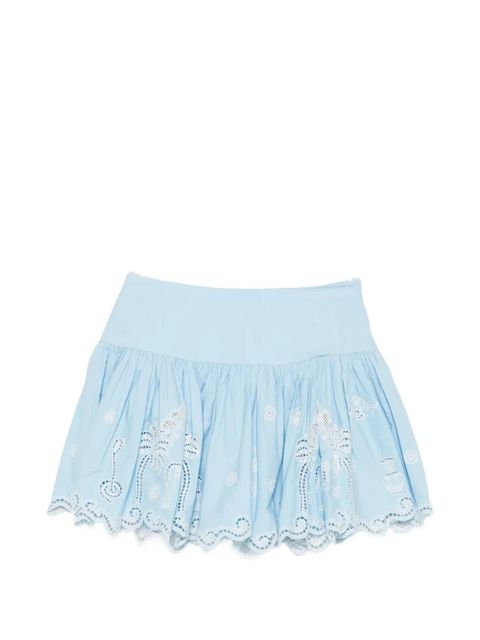 ALEMAIS Maizy scalloped-trim mini skirt - Blue - zdjęcie produktu nr 1
