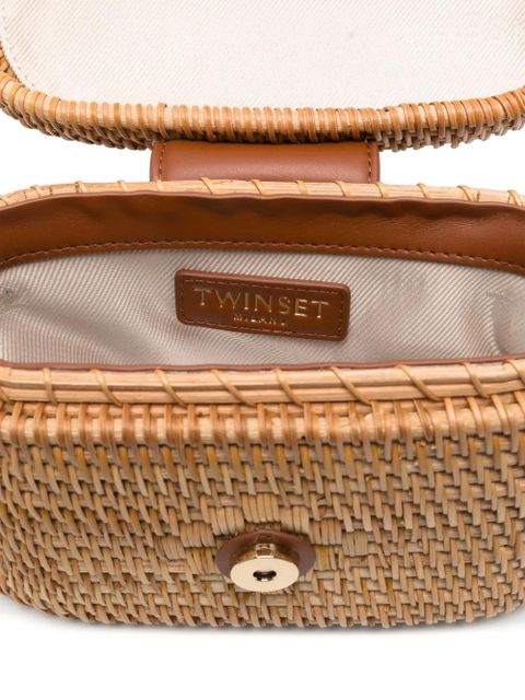 TWINSET interwoven-design mini bag - Neutrals