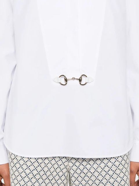 Gucci horsebit tie-neck shirt - White
