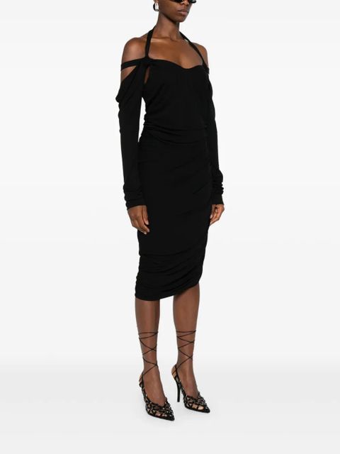 The Attico halterneck mini dress - Black