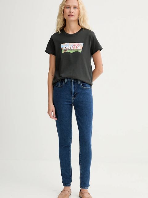 Levi's jeansy 721 HIGH RISE SKINNY damskie kolor niebieski 18882.0928