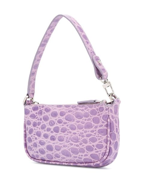 BY FAR Rachel crocodile-effect shoulder bag - Purple - zdjęcie produktu nr 2