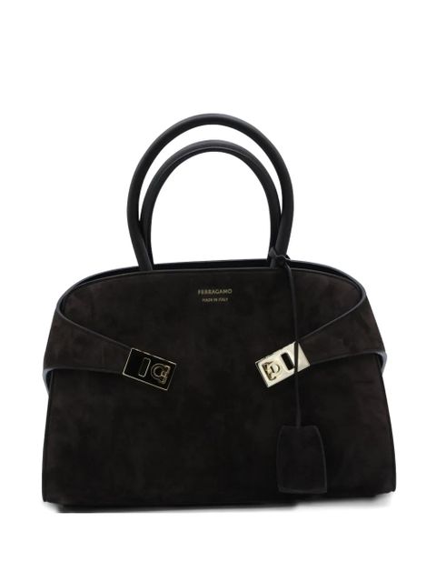 Ferragamo Hud leather tote bag - Brown - zdjęcie produktu nr 1