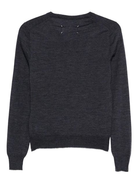 Maison Margiela V-neck sweater - Blue - zdjęcie produktu nr 2