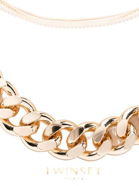 TWINSET chain-detailed shoulder bag - Neutrals