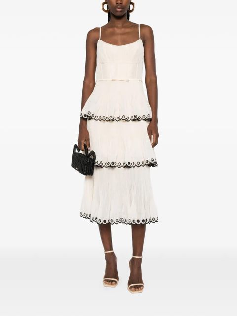 ZIMMERMANN scoop-neck midi dress - Neutrals - zdjęcie produktu nr 2