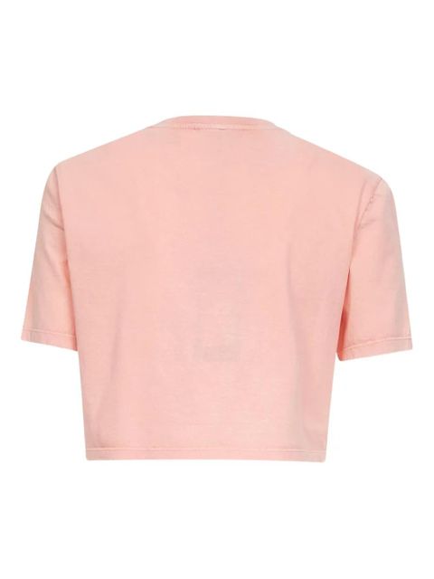 FENDI embossed-logo short-sleeve top - Pink - zdjęcie produktu nr 2