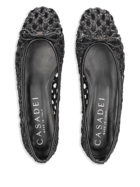 Casadei interwoven ballet flats - Black