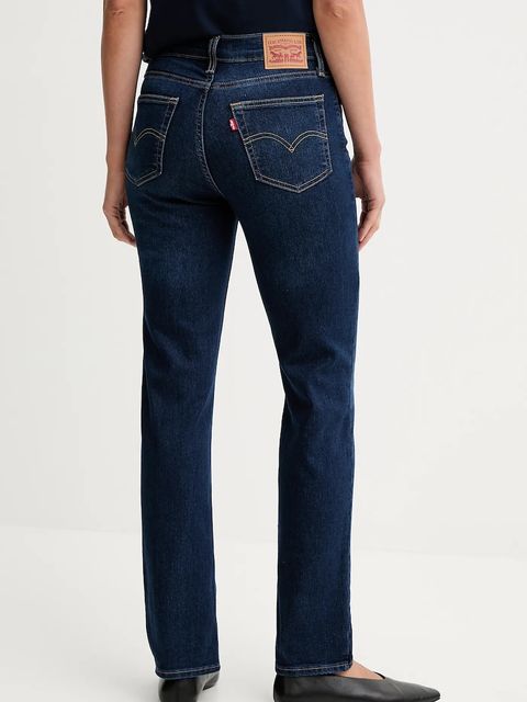 Levi's jeansy 724 HIGH RISE STRAIGHT damskie kolor granatowy 18883 - zdjęcie produktu nr 2