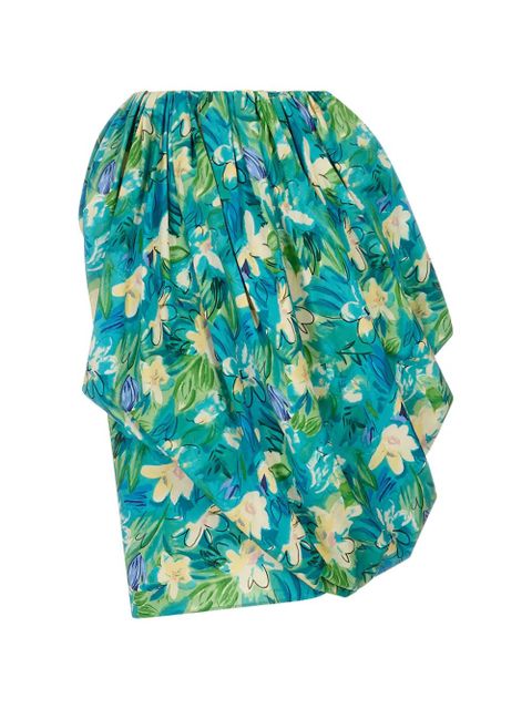 Chloé floral-print draped mini skirt - Blue - zdjęcie produktu nr 1