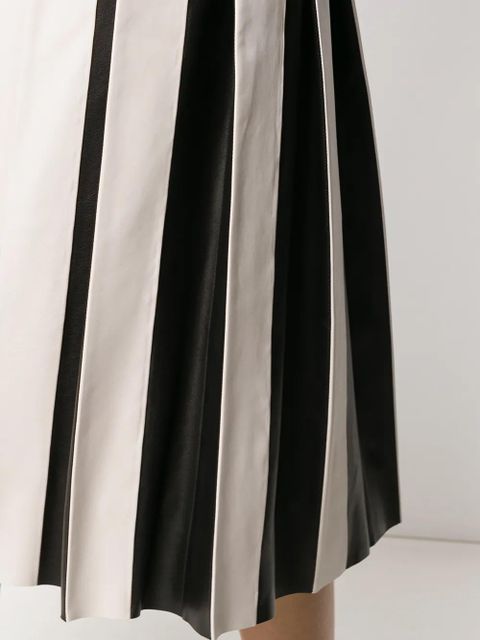 Tod's pleated leather skirt - Neutrals