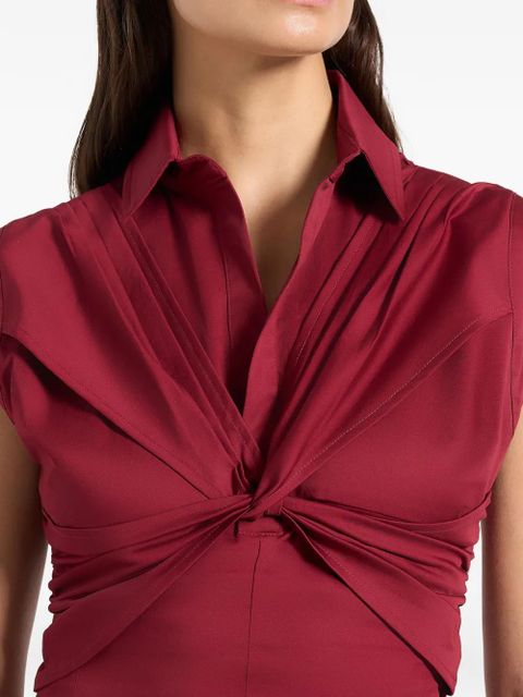 Manière De Voir Yvette twist-seam sleeveless shirt - Red