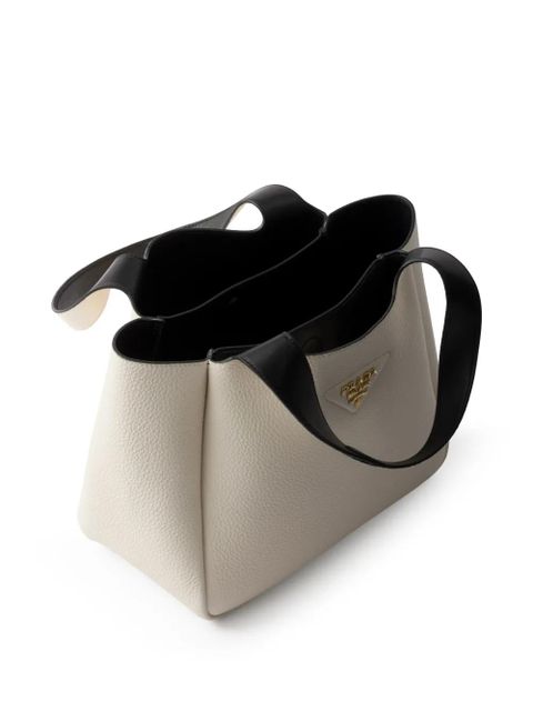 Prada small leather tote bag - White
