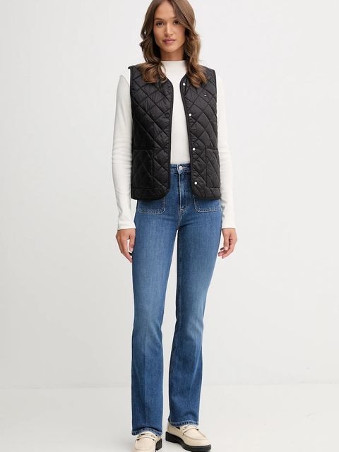 Tommy Hilfiger bezrękawnik kolor czarny przejściowy WW0WW47289