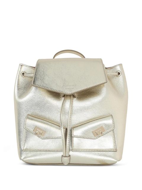 Ferragamo metallic-finish leather backpack - Gold - zdjęcie produktu nr 1