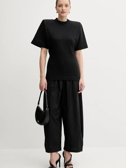 Pinko t-shirt bawełniany damski kolor czarny 105217 A2M2 - zdjęcie produktu nr 2