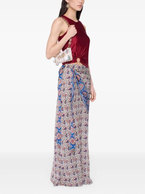 Rabanne paisley-print wrap skirt - Blue - zdjęcie produktu nr 2
