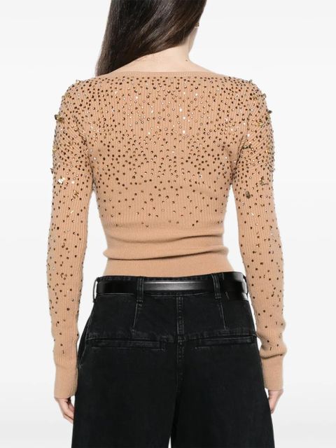 Max Mara Gang embellished V-neck sweater - Neutrals
