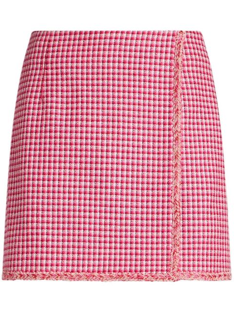 ETRO micro-check mini skirt - Red - zdjęcie produktu nr 1