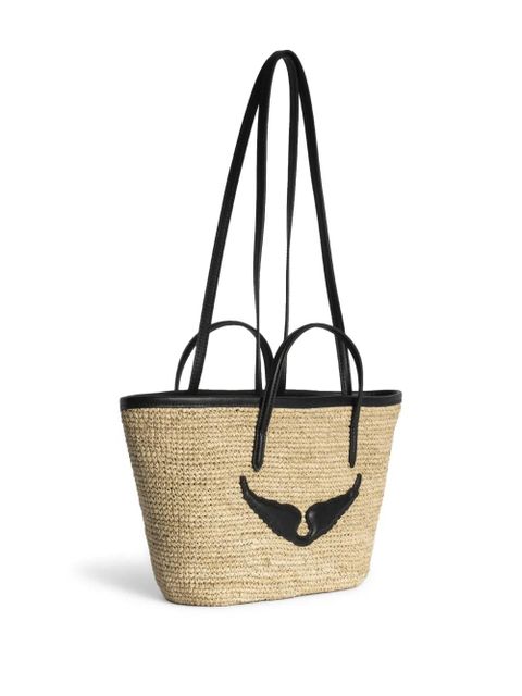 Zadig&Voltaire mini Wings basket beach bag - Neutrals