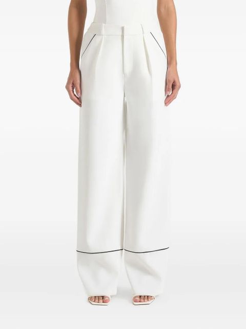 Manière De Voir Mina piped trousers - White
