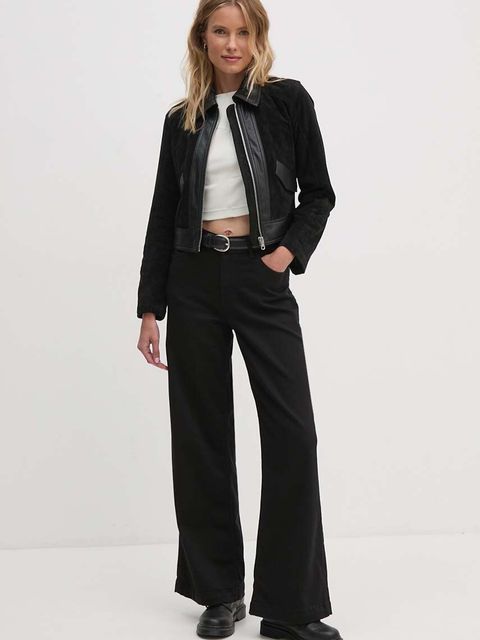 Mos Mosh jeansy damskie kolor czarny 166400