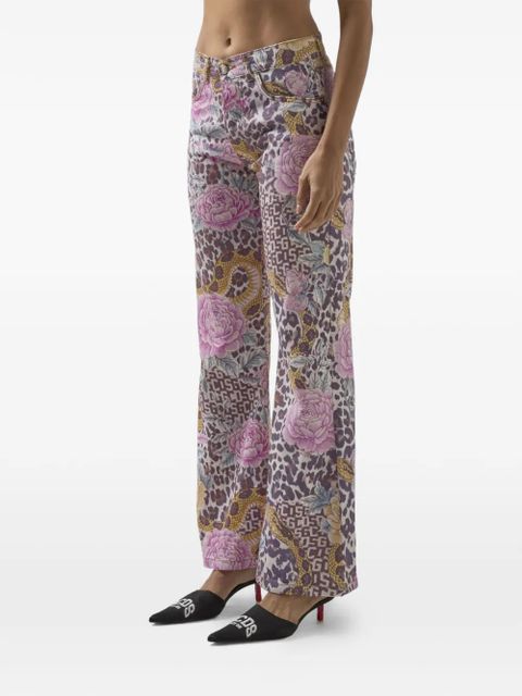 GCDS floral-print trousers - Neutrals