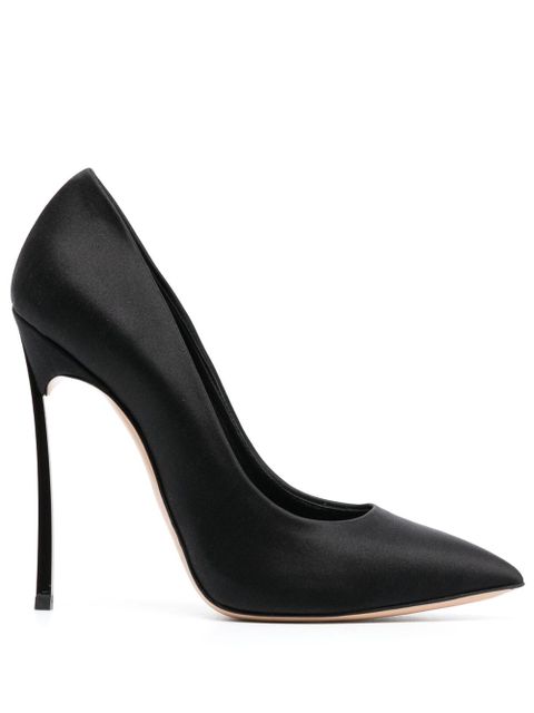 Casadei Blade Twenties 120mm satin pumps - Black - zdjęcie produktu nr 1