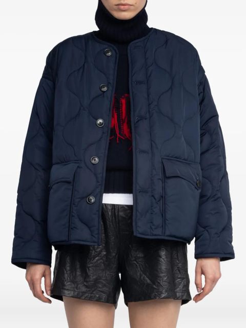 Zadig&Voltaire Bunji quilted button-fastening jacket - Blue