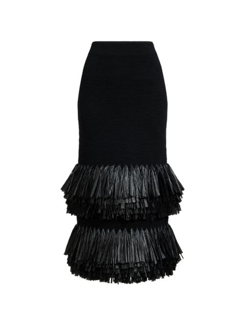 Aje Agave fringed midi skirt - Black - zdjęcie produktu nr 1