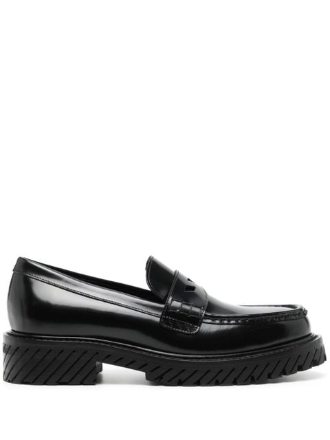 Off-White Diag-stripe leather loafers - Black - zdjęcie produktu nr 1