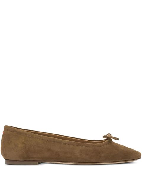 Aeyde Delfina suede bow ballet flats - Brown - zdjęcie produktu nr 1