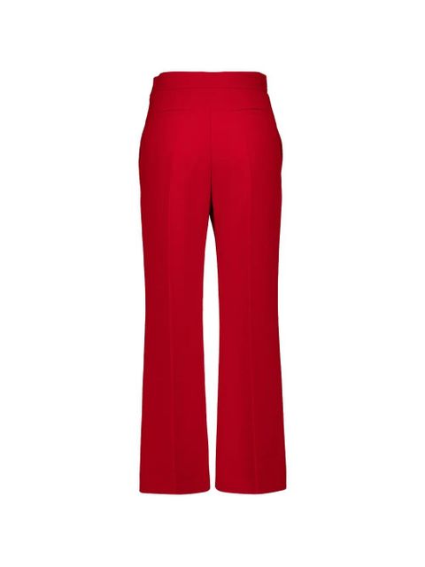 Valentino Garavani V-detail wool-crepe trousers - Red