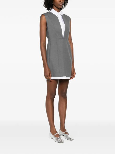 Maje panelled mini dress - Grey