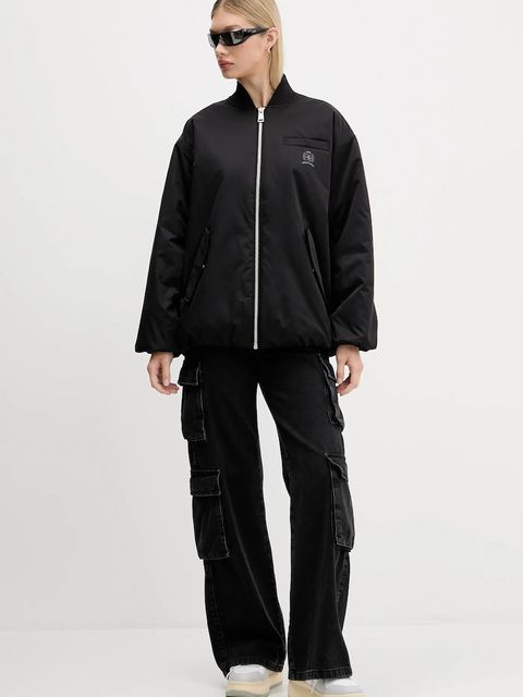 Tommy Jeans kurtka kolor czarny zimowa oversize DW0DW21629