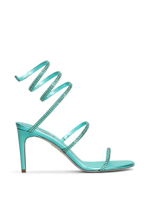 René Caovilla Cleo crystal-embellished sandals - Blue - zdjęcie produktu nr 1