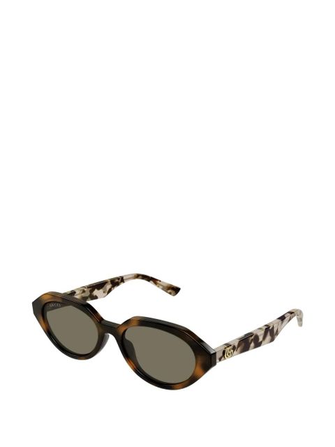 Gucci Eyewear geometric-frame sunglasses - Brown - zdjęcie produktu nr 2