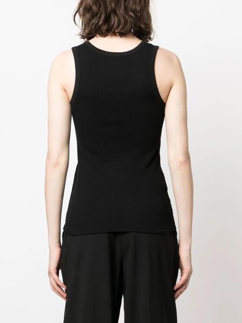 PINKO embroidered logo tank top - Black