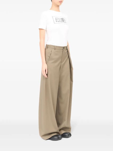 MM6 Maison Margiela tailored wide-leg trousers - Neutrals