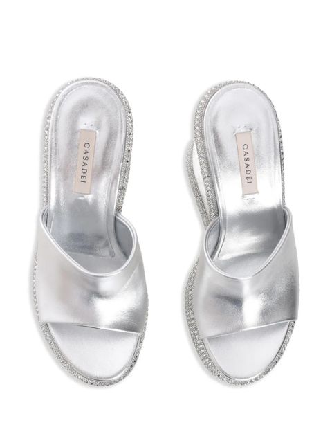 Casadei 80mm Jasmine wedges - Silver