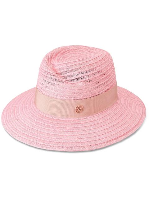 Maison Michel Virginie straw fedora hat - Pink - zdjęcie produktu nr 1