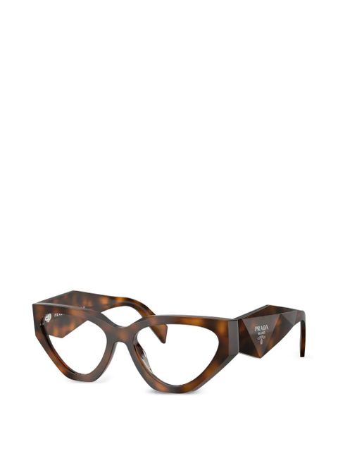 Prada Eyewear geometric-frame glasses - Brown