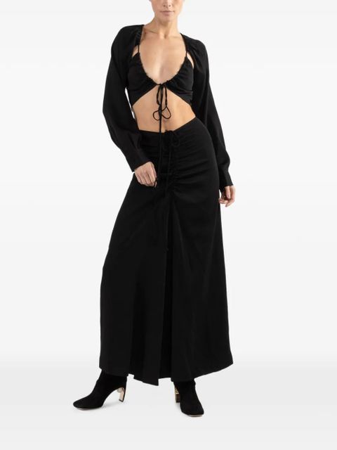 Christopher Esber cut-out long-sleeves blouse - Black