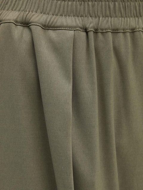 Samsoe Samsoe spodnie JULIA damskie kolor zielony szerokie high waist F23100048