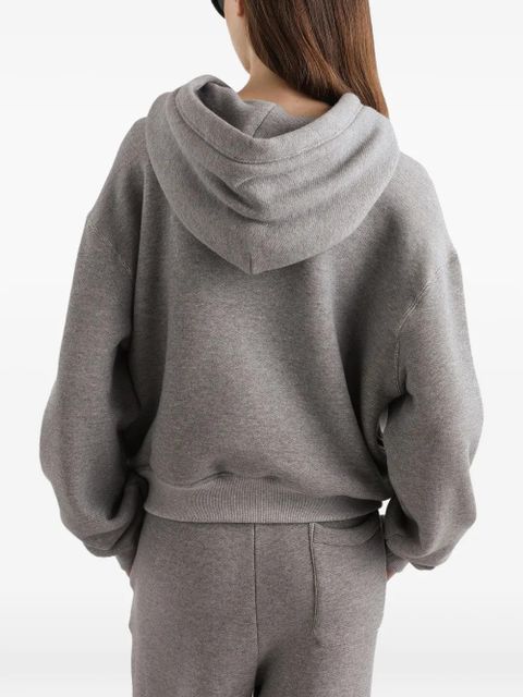 Dolce & Gabbana logo-embroidered hoodie - Grey