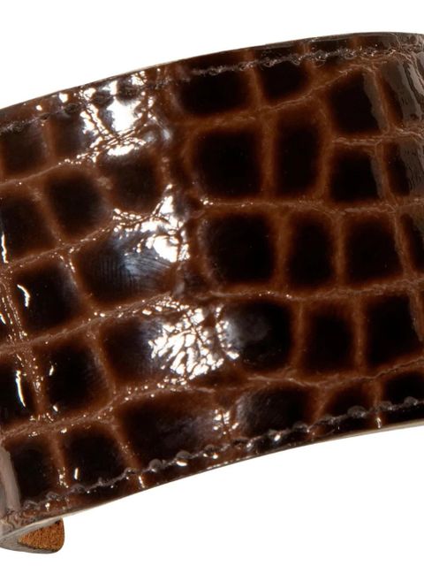 Jennifer Behr embossed leather hair clip - Brown - zdjęcie produktu nr 2