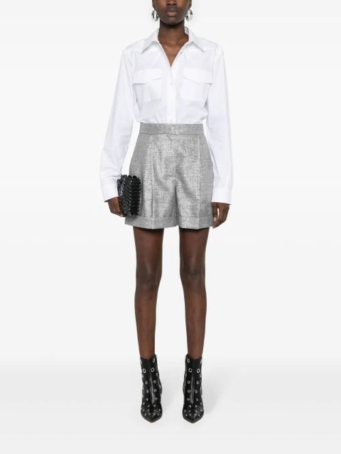 Rabanne long-sleeve cotton shirt - White