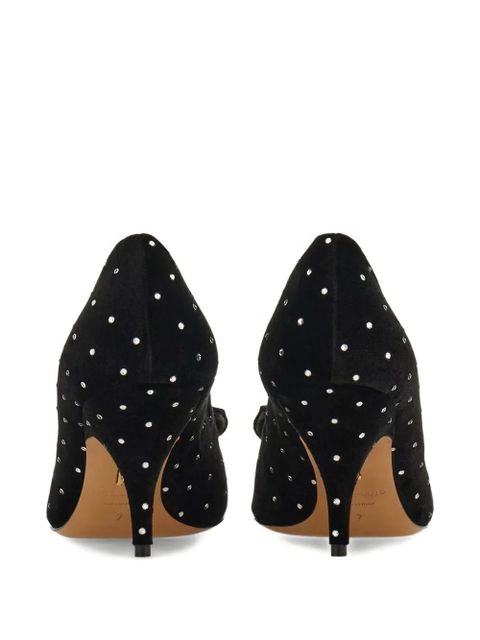 Ferragamo 70mm bow-embellished pumps - Black