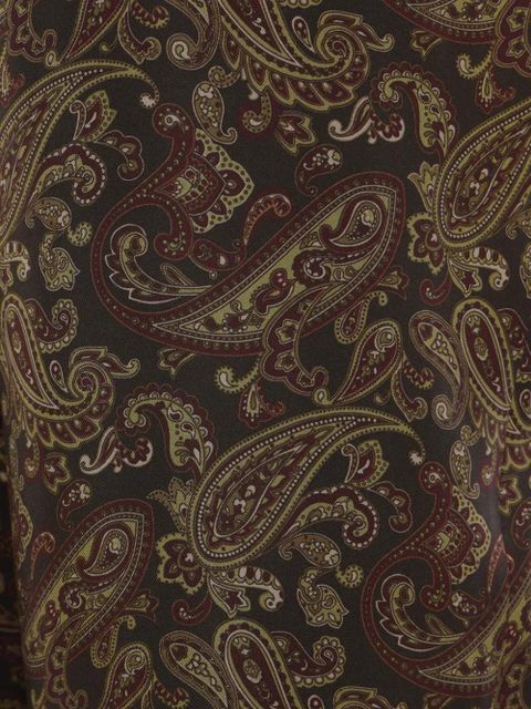 Saint Laurent silk straight-leg trousers - Brown