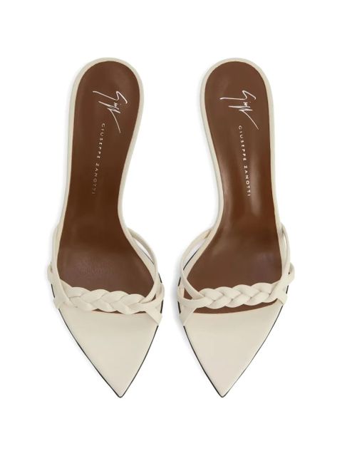 Giuseppe Zanotti Intrigo Braid 70 braided strips mules - White